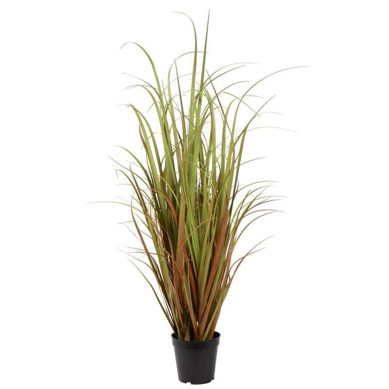 Vickerman Everyday 36" Artificial Mixed Brown Grass with Black Plastic Pot - Faux Grass Plant Decor - Home Or Office Indoor Greenery Accent - Image 1